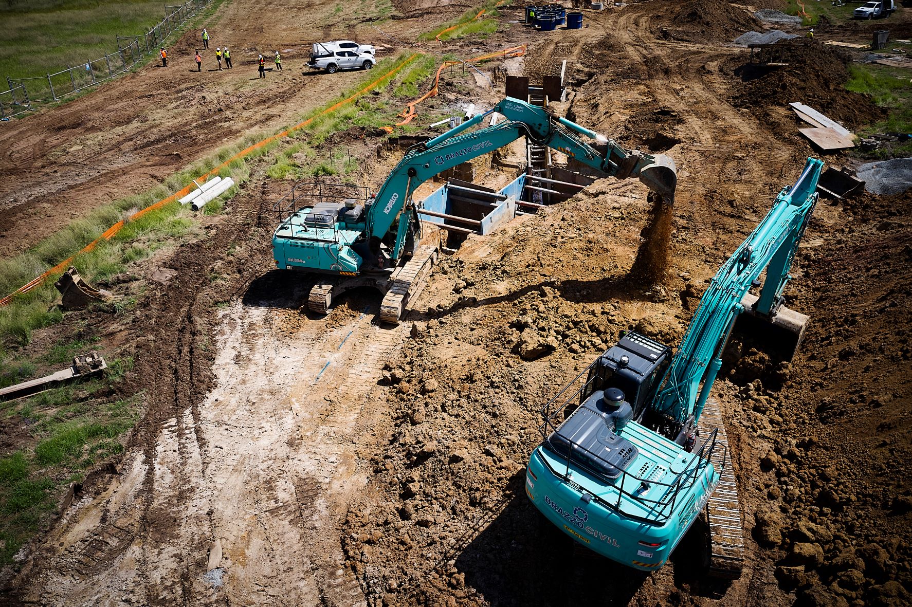 Brazzo Civil excavation works from above